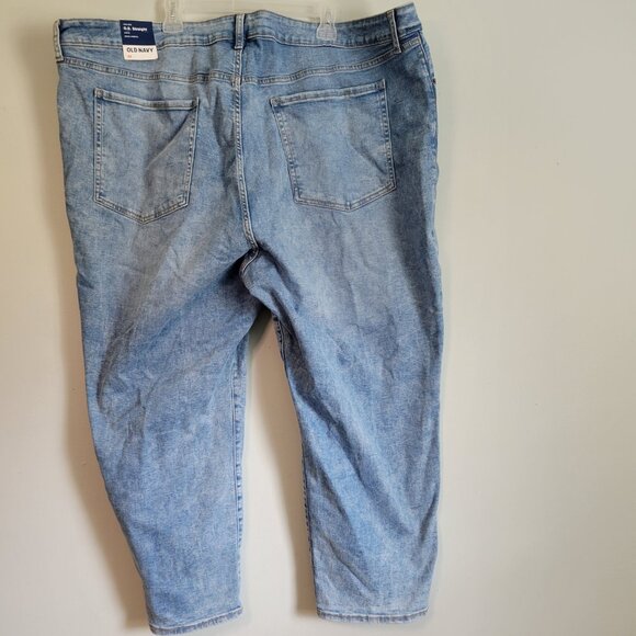 Old Navy Blue Jeans Women's 30 /4XL Plus Stretch Denim High-Rise Ankle NWT - Picture 3 of 5
